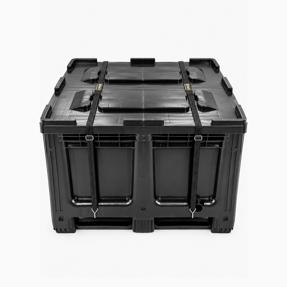 Heavy Duty Plastic Pallet Box | Black | 3 Skid