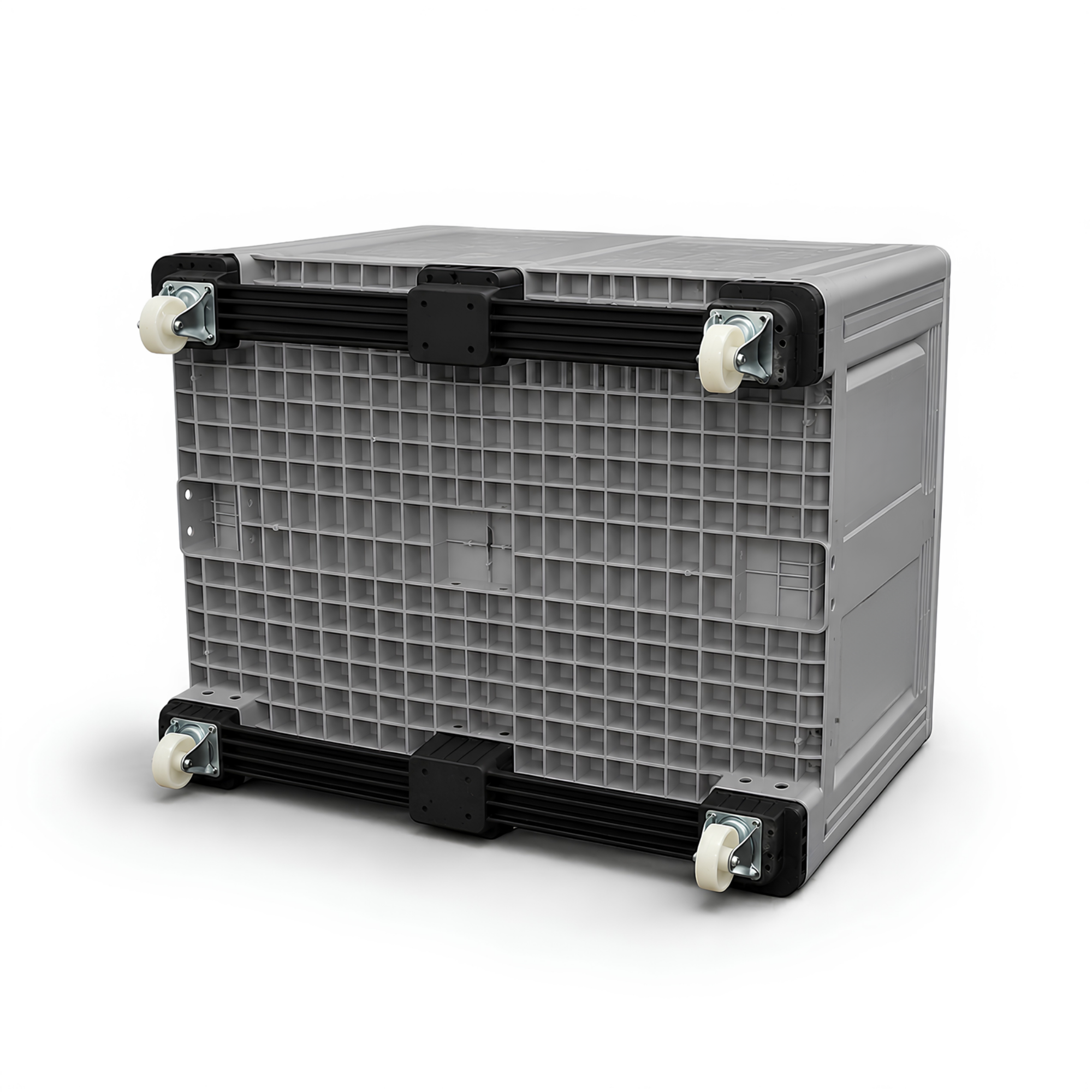 Heavy Duty Mobile Pallet Box | Grey | Swivel Castors