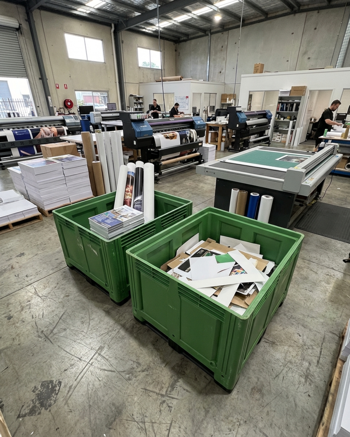 Green heavy duty pallet box