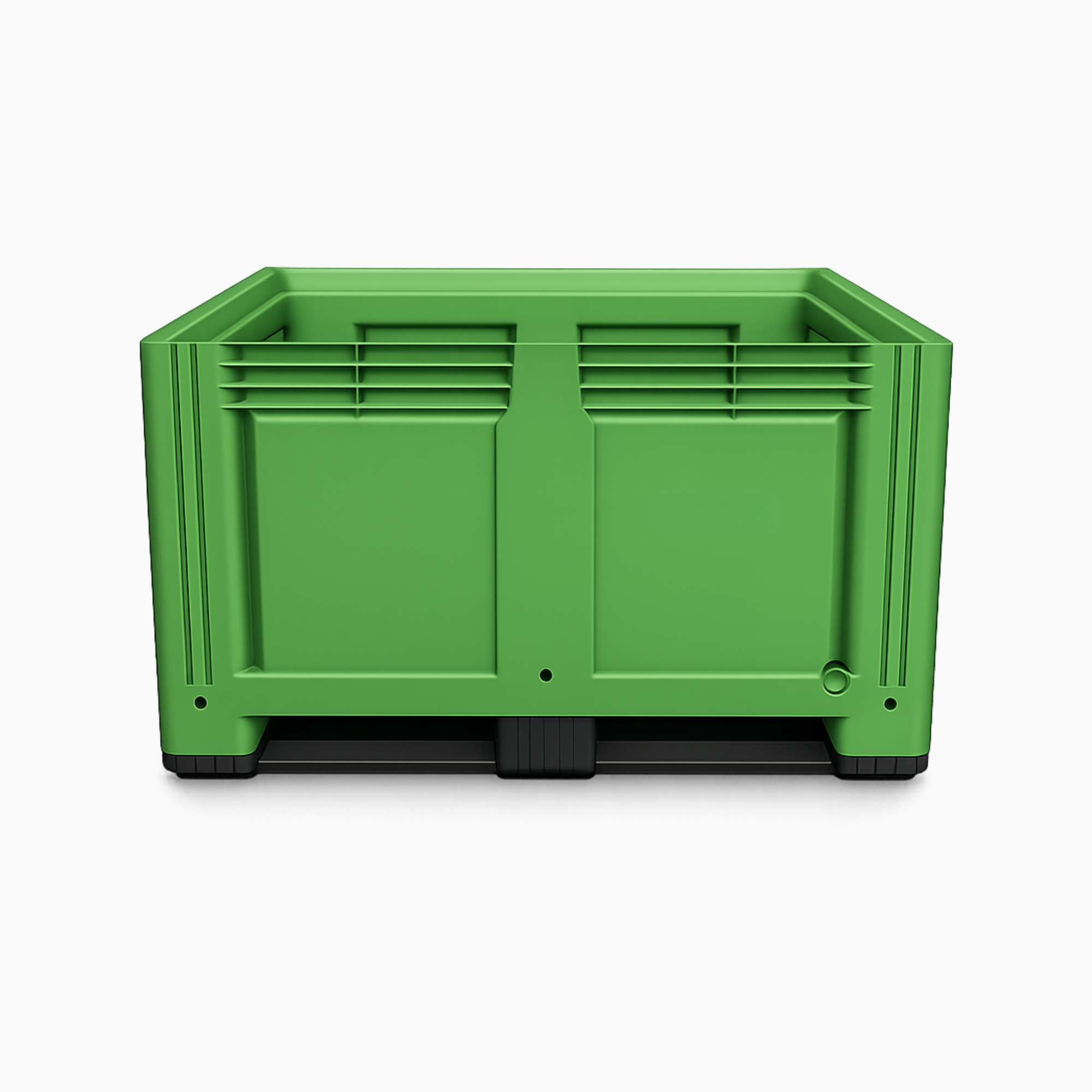 Green heavy duty plastic pallet box