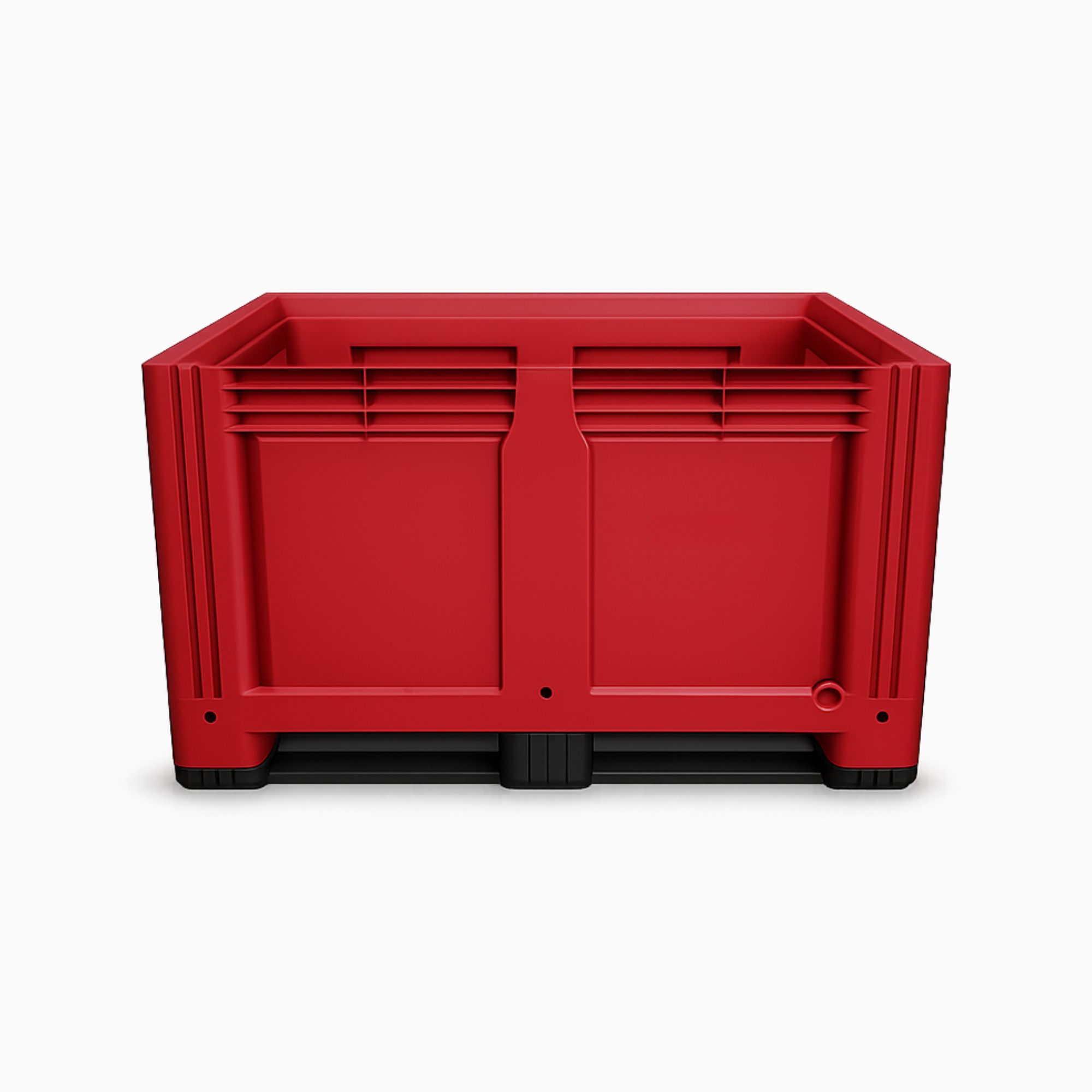 Red heavy duty plastic pallet box