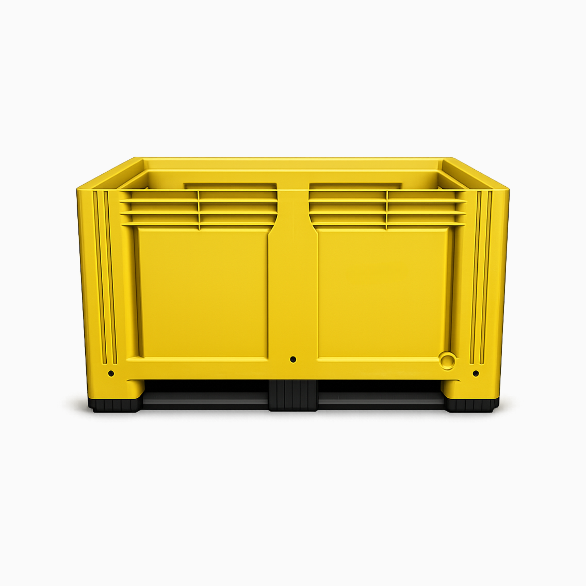 Yellow heavy duty plastic pallet box