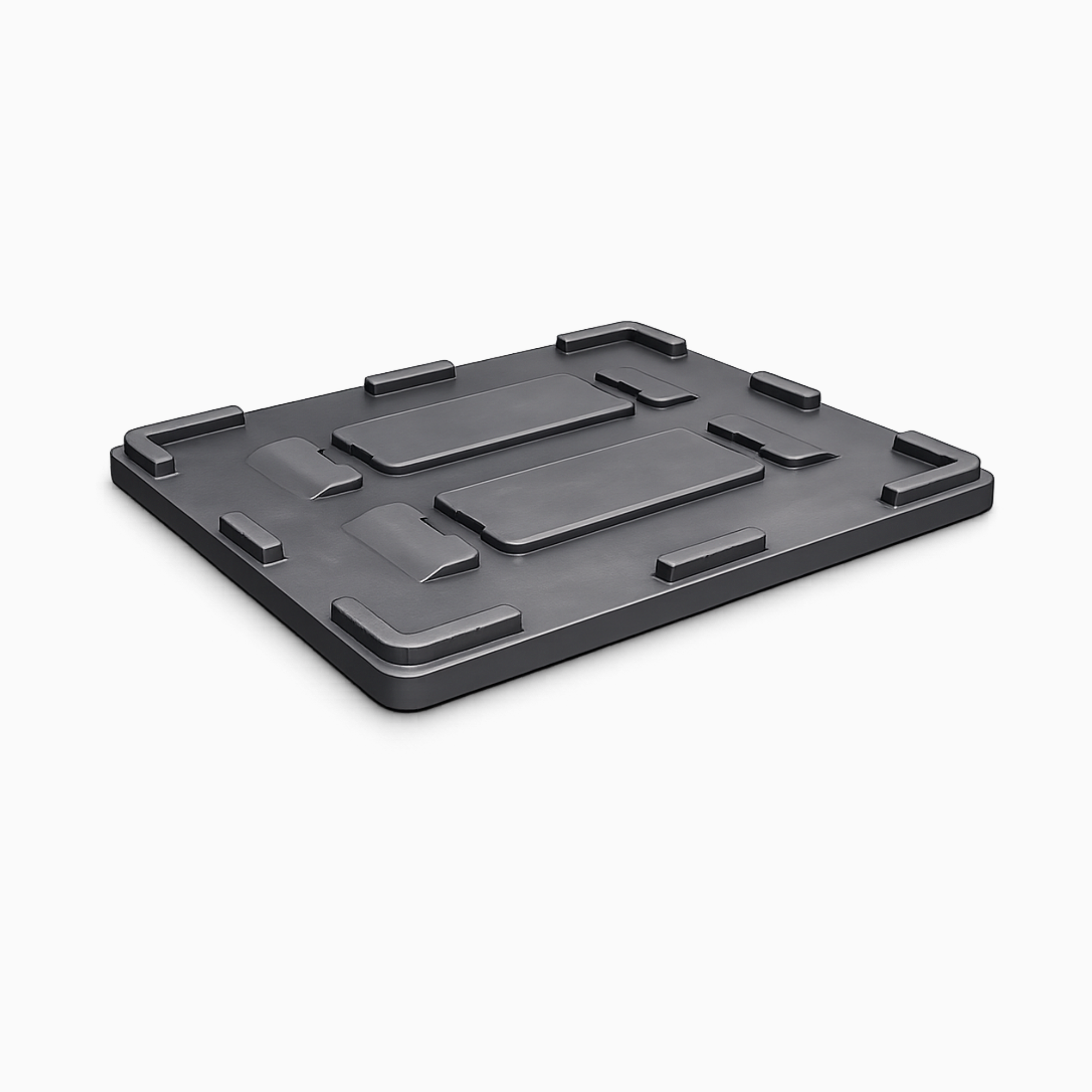 Heavy Duty Plastic Pallet Box | Black | 3 Skid