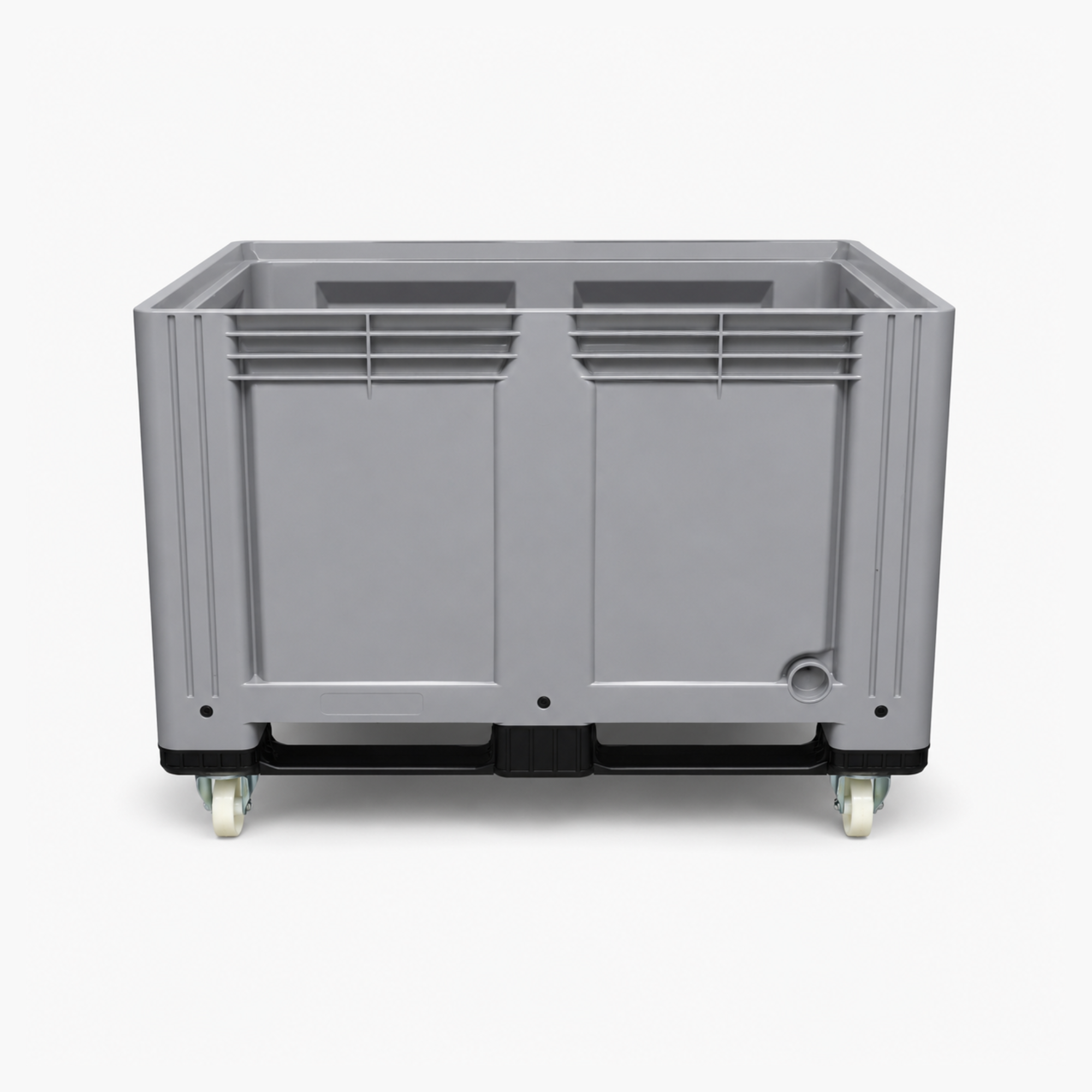 Heavy Duty Mobile Pallet Box | Grey | Swivel Castors