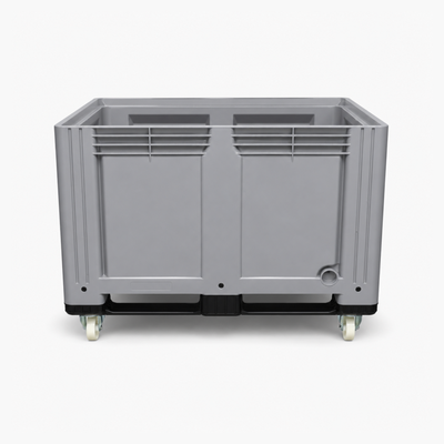 Heavy Duty Mobile Pallet Box | Grey | Swivel Castors