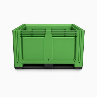 Green heavy duty plastic pallet box