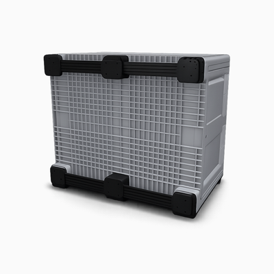 Heavy Duty Grey Plastic Pallet Box with 2 Skids