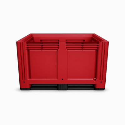 Red heavy duty plastic pallet box