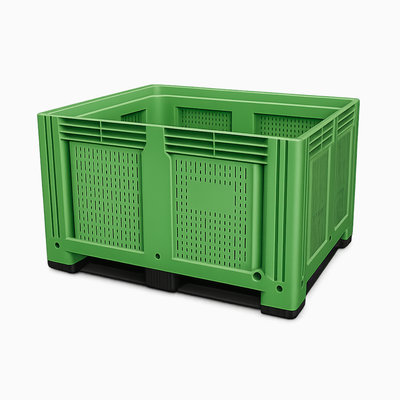 Green Vented Pallet Box