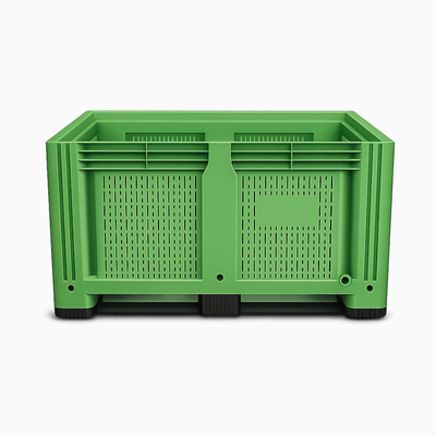 Green Vented Pallet Box