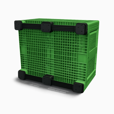 Green Vented Pallet Box