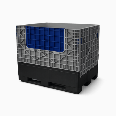 Industrial Collapsible Plastic Pallet Box | Single Drop Door
