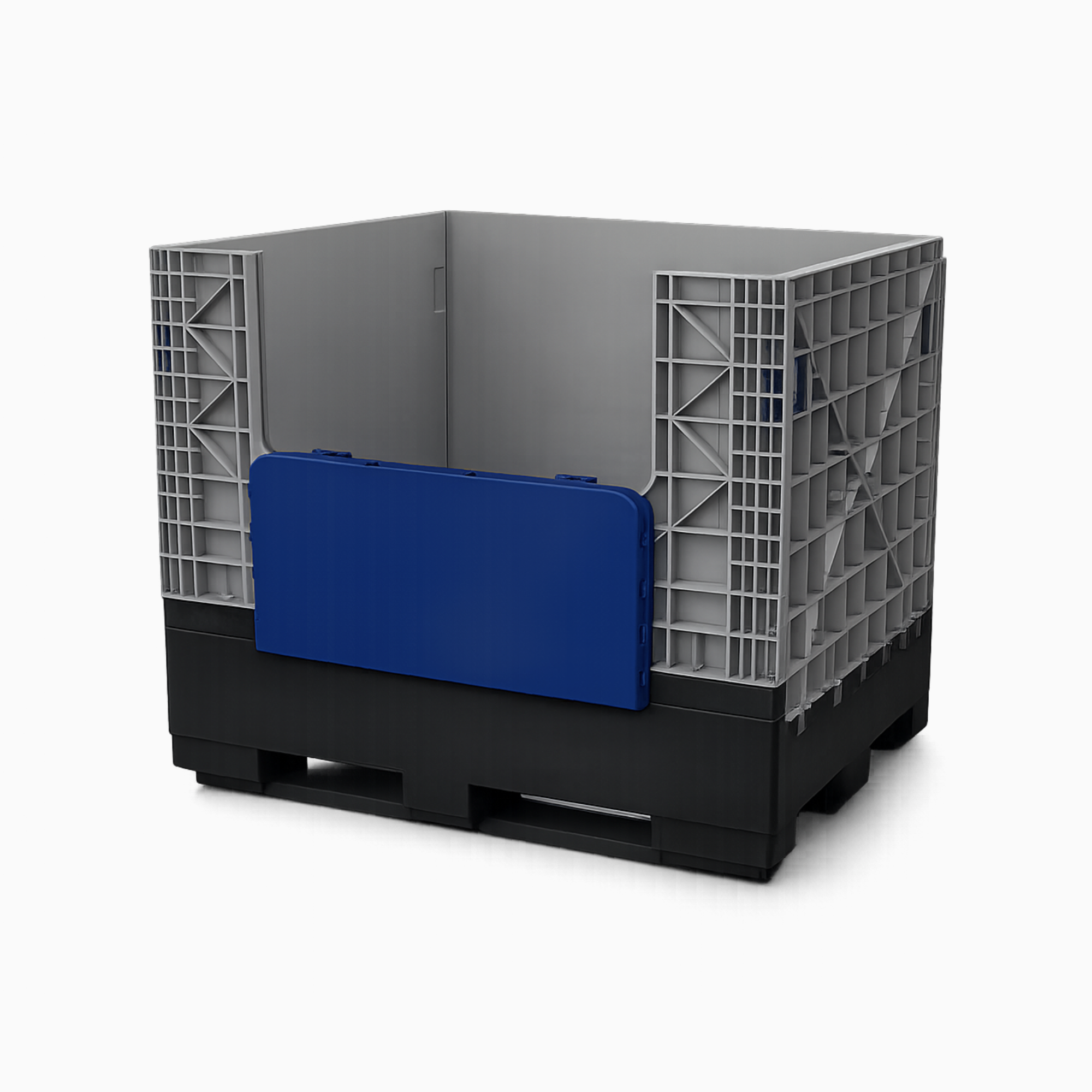 Industrial Collapsible Plastic Pallet Box | Single Drop Door