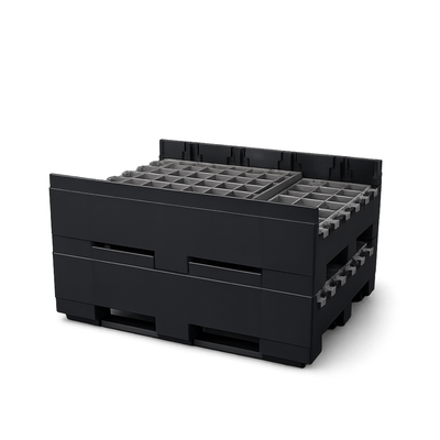 Industrial Collapsible Plastic Pallet Box | Single Drop Door