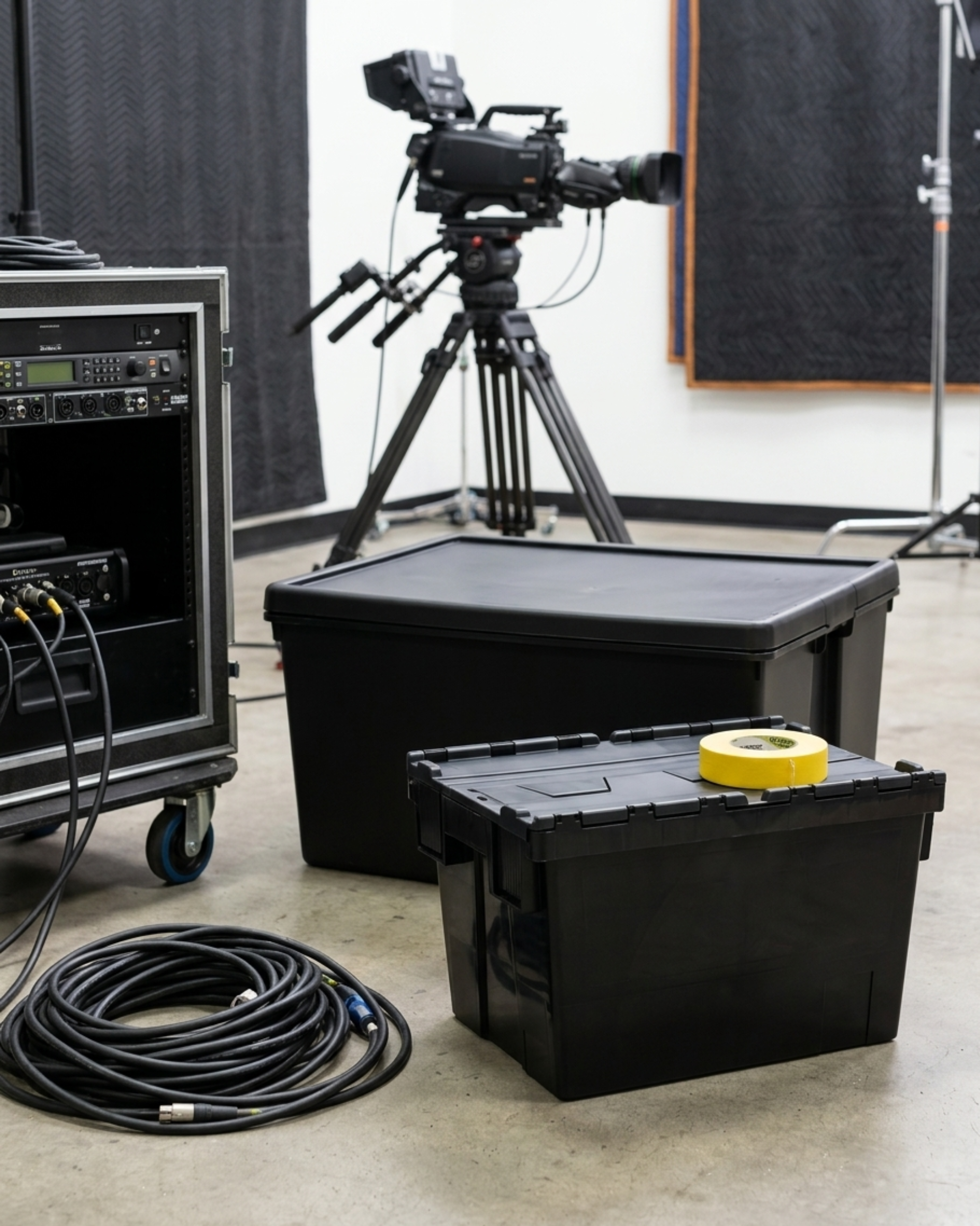 Storage Boxes on TV Set